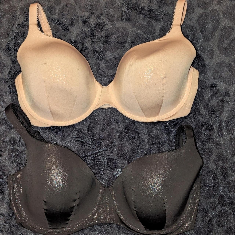 Victoria's Secret Pink and Black Full Coverage Bras